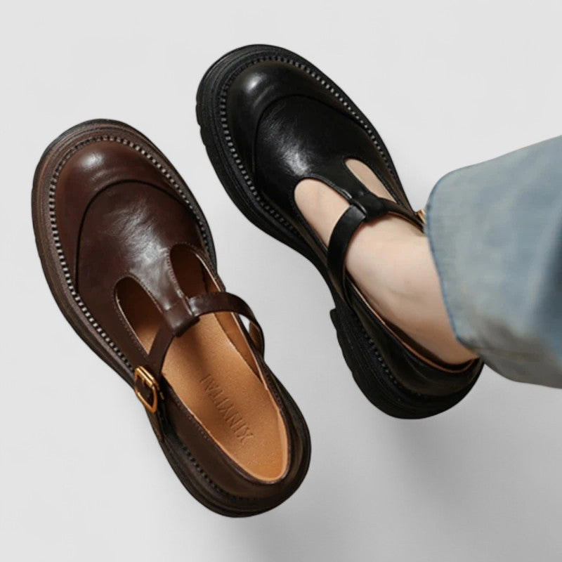 Beth | Classic Chunky T-Bar Mary Jane Shoes