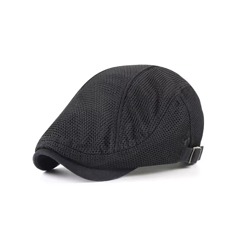Elliot | Classic Textured Mesh Flat Cap
