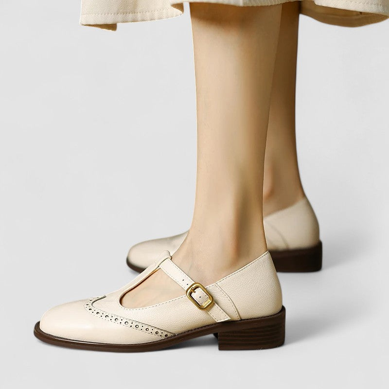 Claudia | Classic T-Bar Mary Jane Flat Shoes