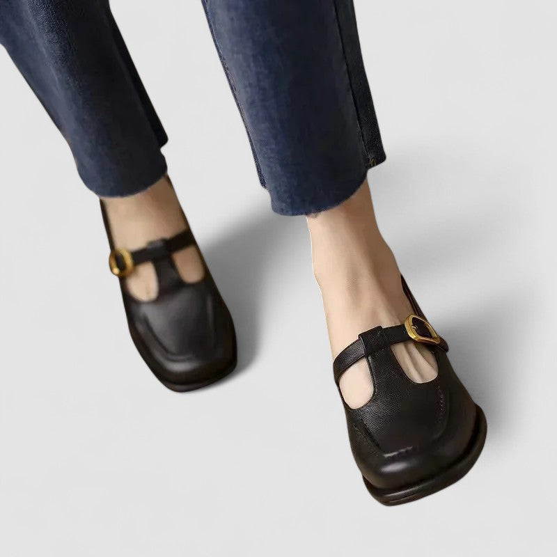 Elizabeth | Classic Buckle Mary Jane Loafers