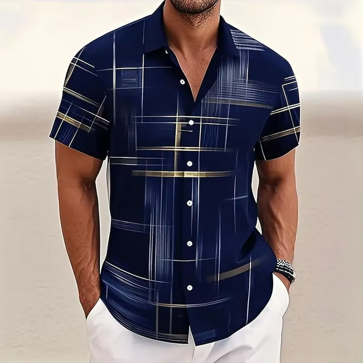 Gregory | Modern Patterned Short-Sleeve Shirt