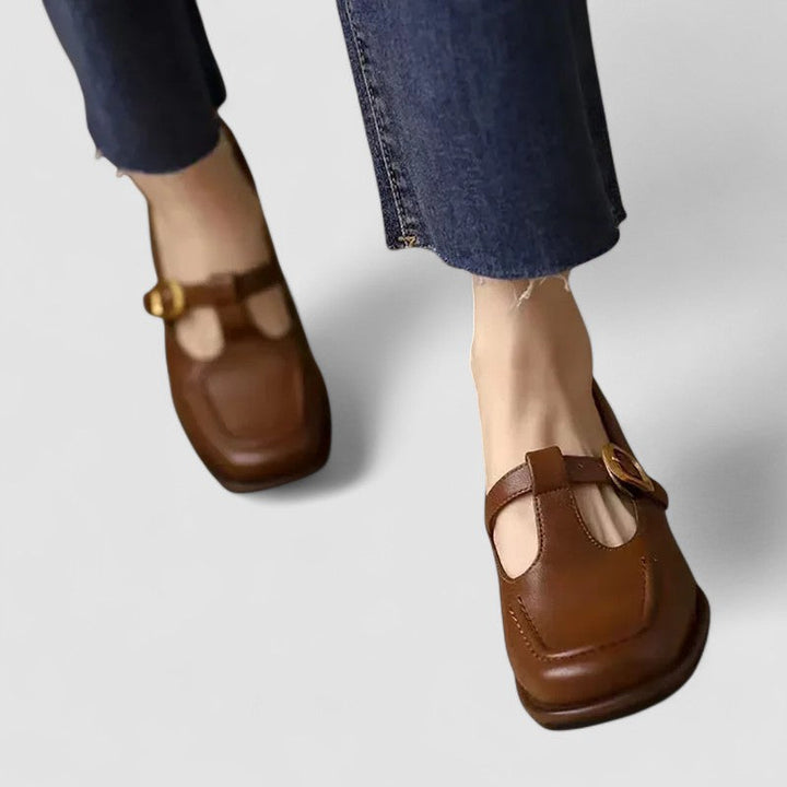 Elizabeth | Classic Buckle Mary Jane Loafers