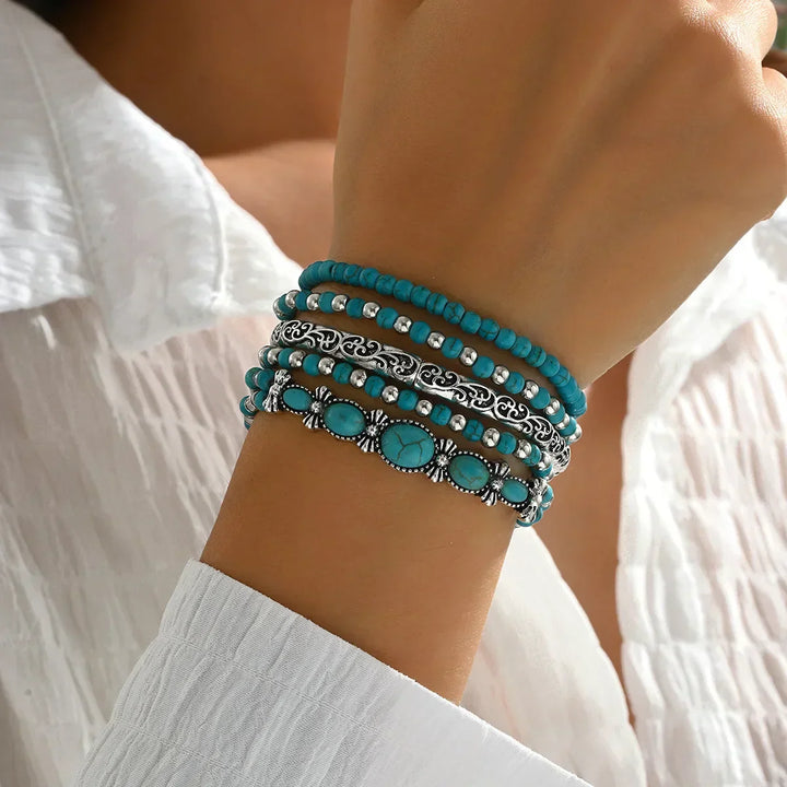 Marisol | Layered Boho Beaded Bracelet Set