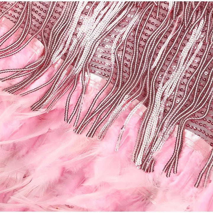 Janelle | Sequin Fringe Mini Cocktail Dress