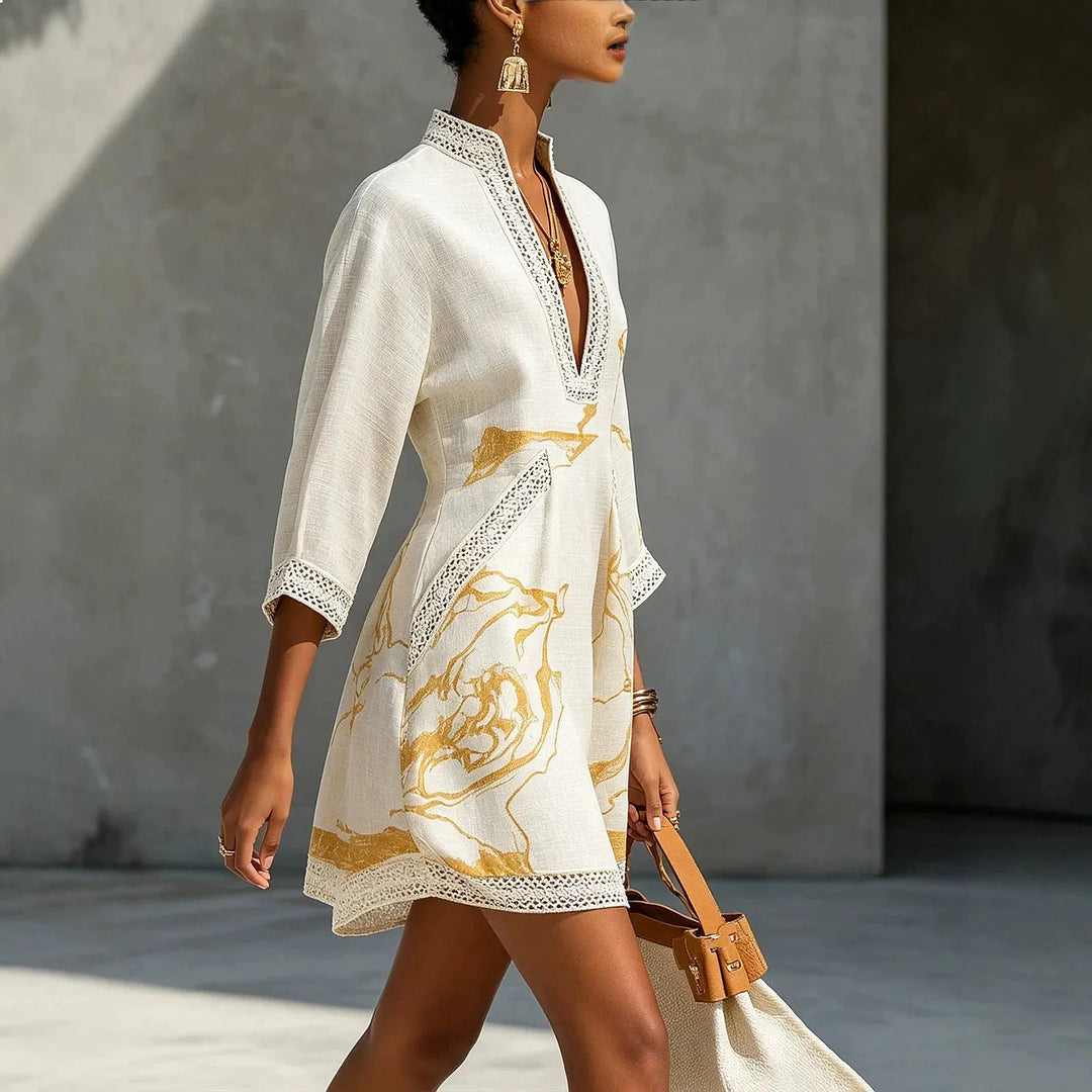 Rosabel | Elegant V-Neck Mini Dress