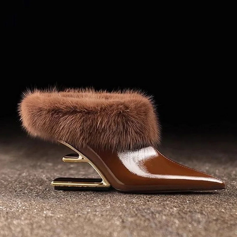 Alvina | Stylish Whisper Furry Heels