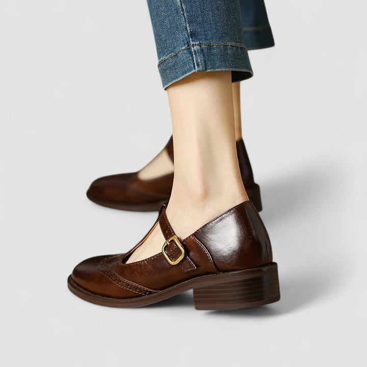 Claudia | Classic T-Bar Mary Jane Flat Shoes
