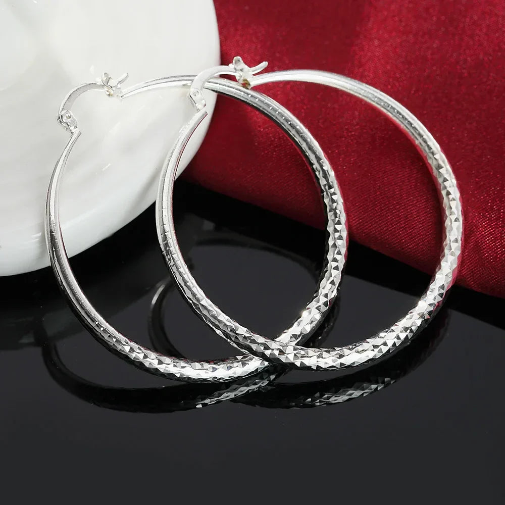 Renata | Textured Statement Hoop Earrings