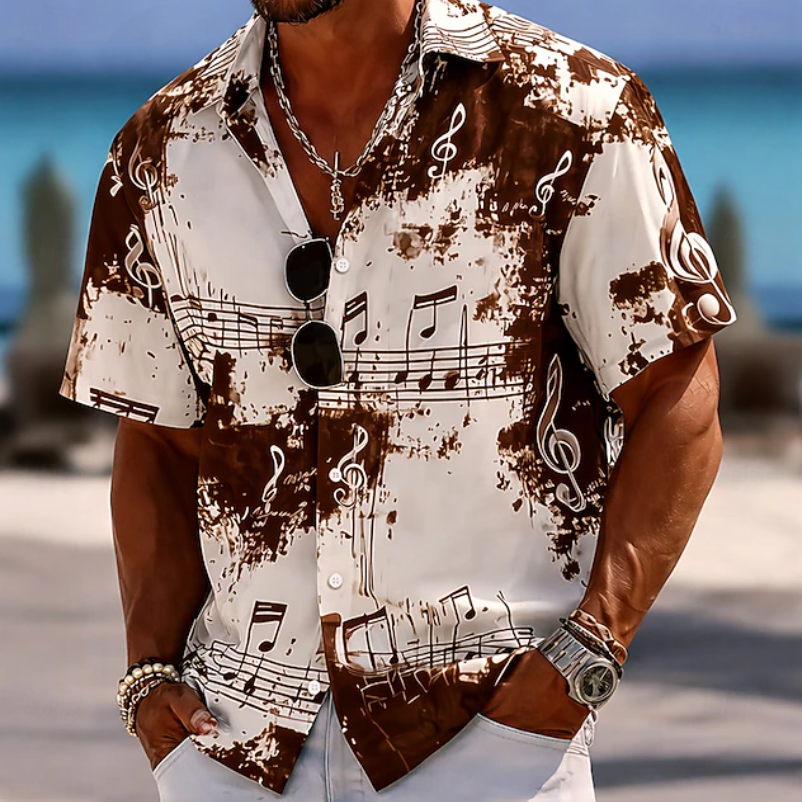 Rico | Abstract Splash Print Summer Shirt