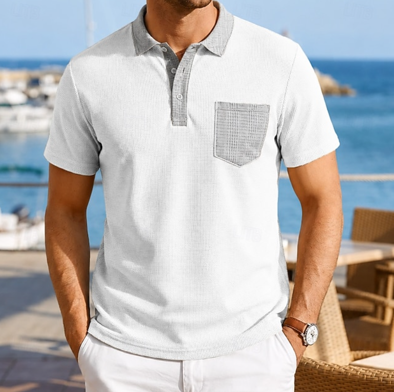 Lindo | Everyday Contrast Pocket Polo Shirt