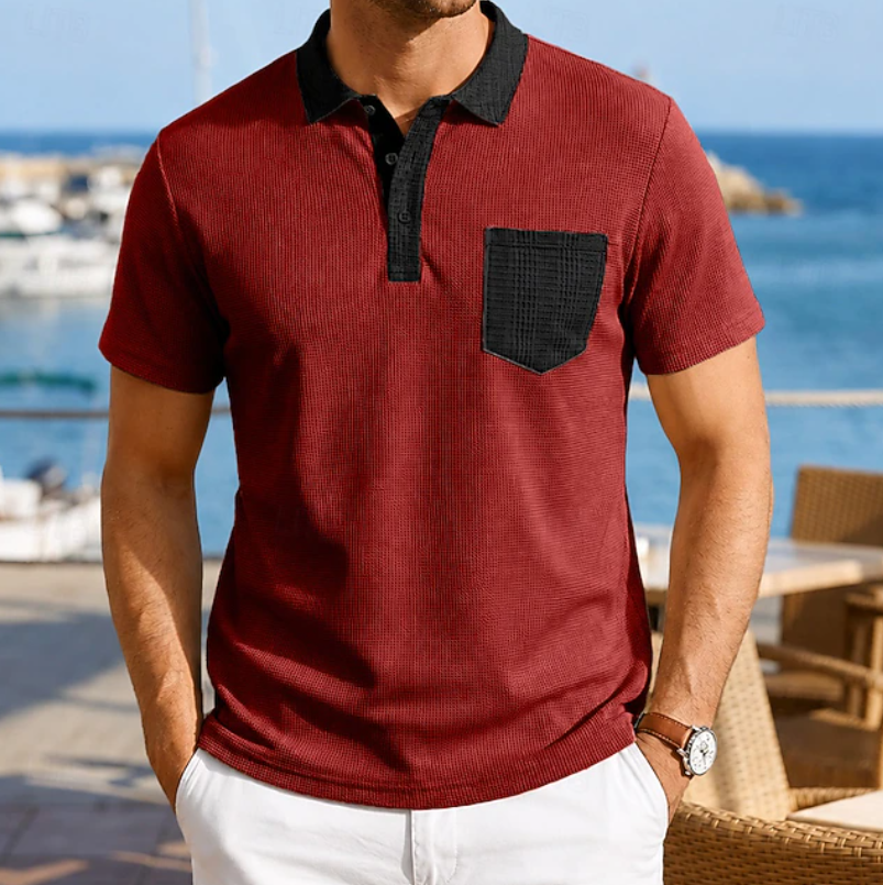 Lindo | Everyday Contrast Pocket Polo Shirt