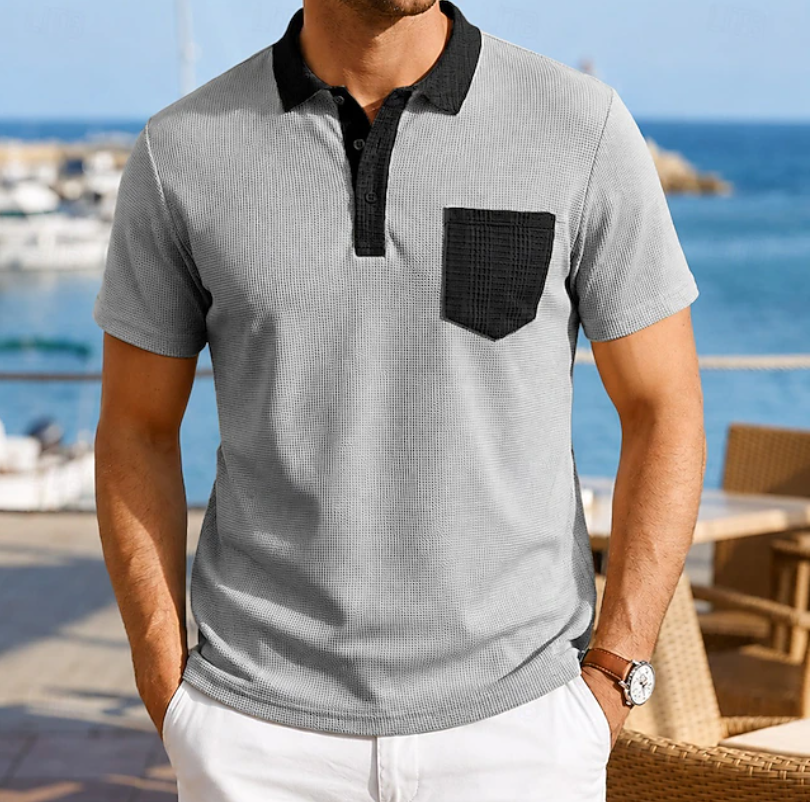 Lindo | Everyday Contrast Pocket Polo Shirt