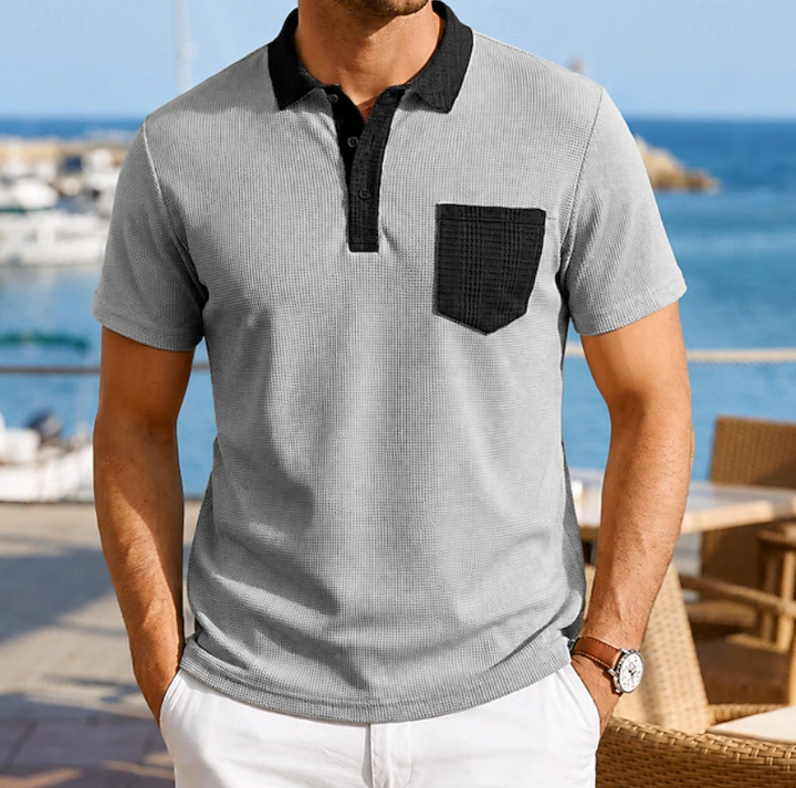 Lindo | Everyday Contrast Pocket Polo Shirt