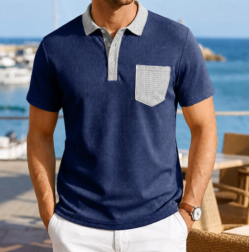 Lindo | Everyday Contrast Pocket Polo Shirt