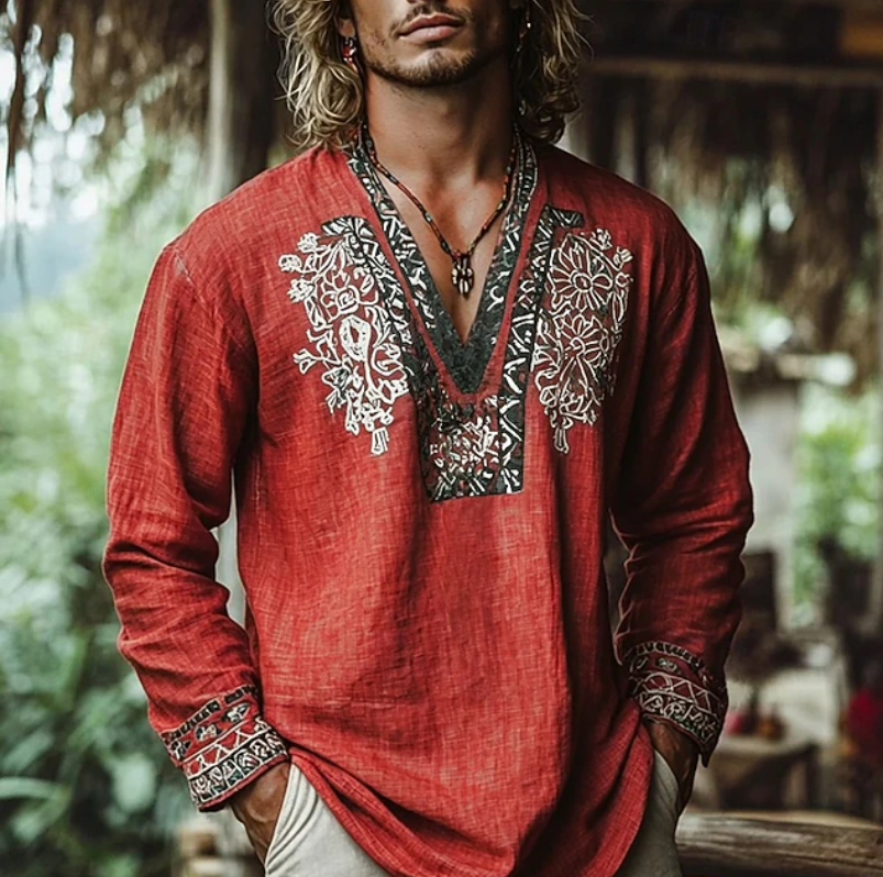 Aurelio | Casual Embroidered Resort Shirt