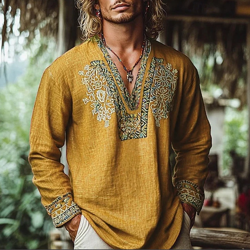 Aurelio | Casual Embroidered Resort Shirt