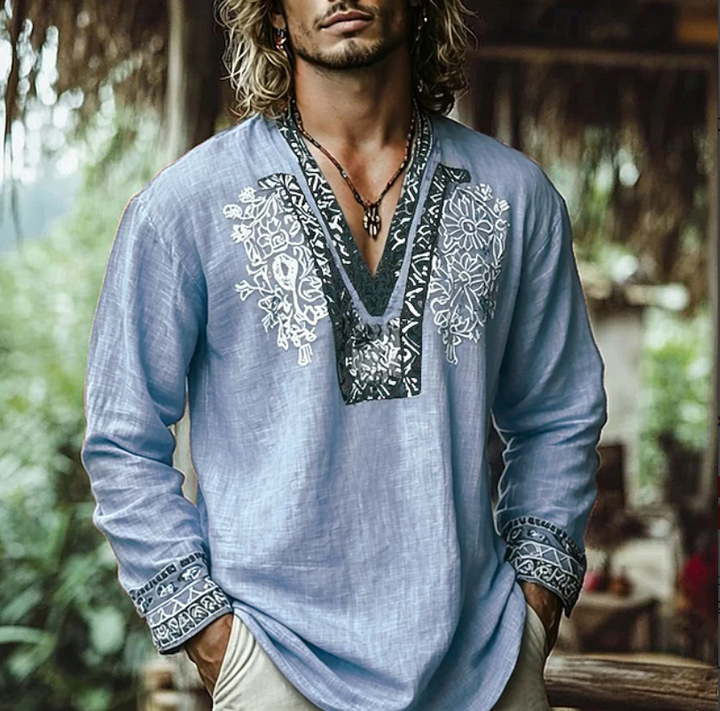 Aurelio | Casual Embroidered Resort Shirt