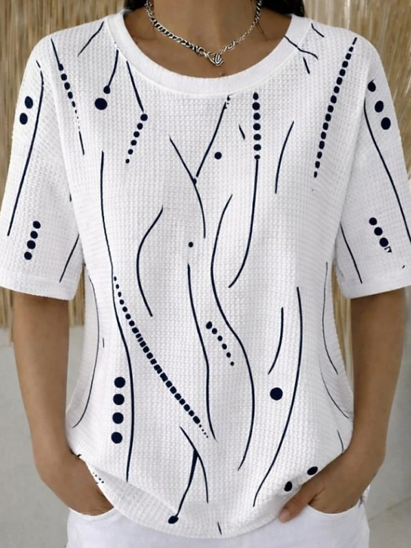 Mirella | Casual Textured Wave Knit Top