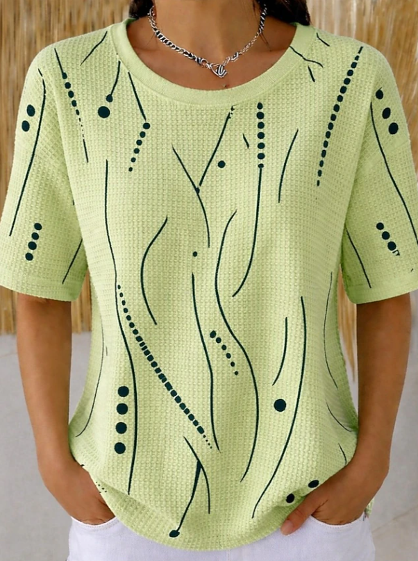 Mirella | Casual Textured Wave Knit Top