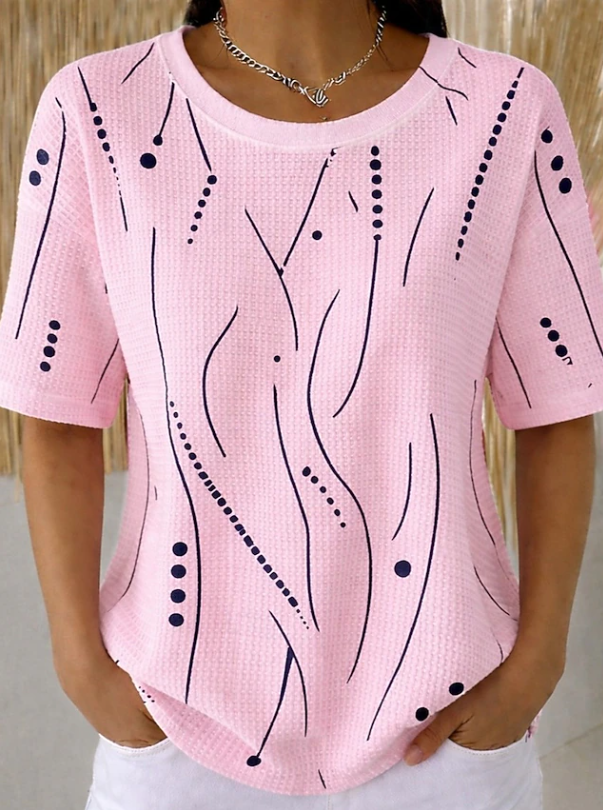 Mirella | Casual Textured Wave Knit Top