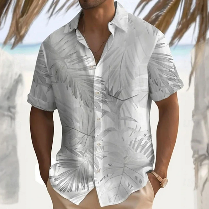 Owen | Tropical Print Short Sleeve Shirt