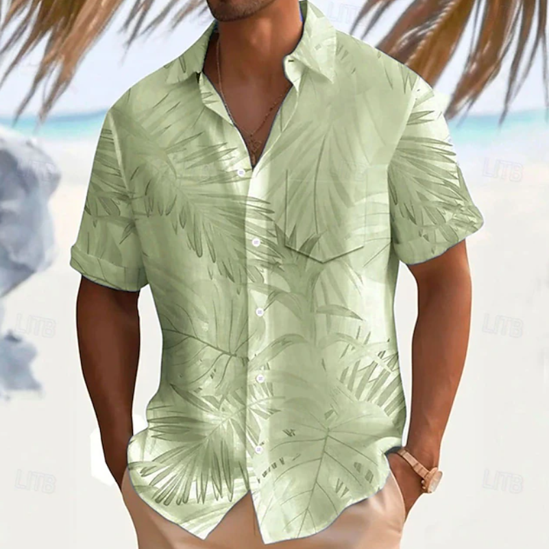 Owen | Tropical Print Short Sleeve Shirt
