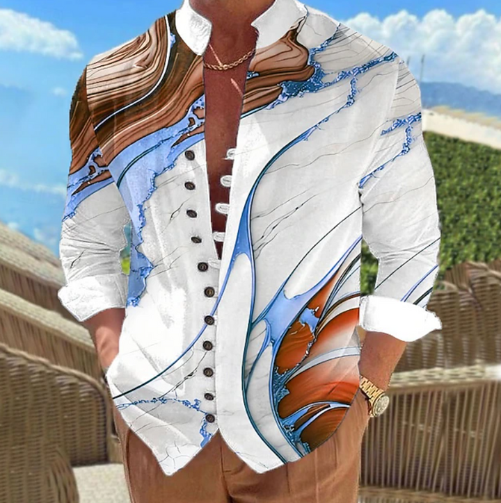 Mason | Artistic Print Long Sleeve Shirt