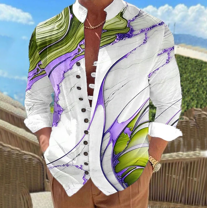Mason | Artistic Print Long Sleeve Shirt