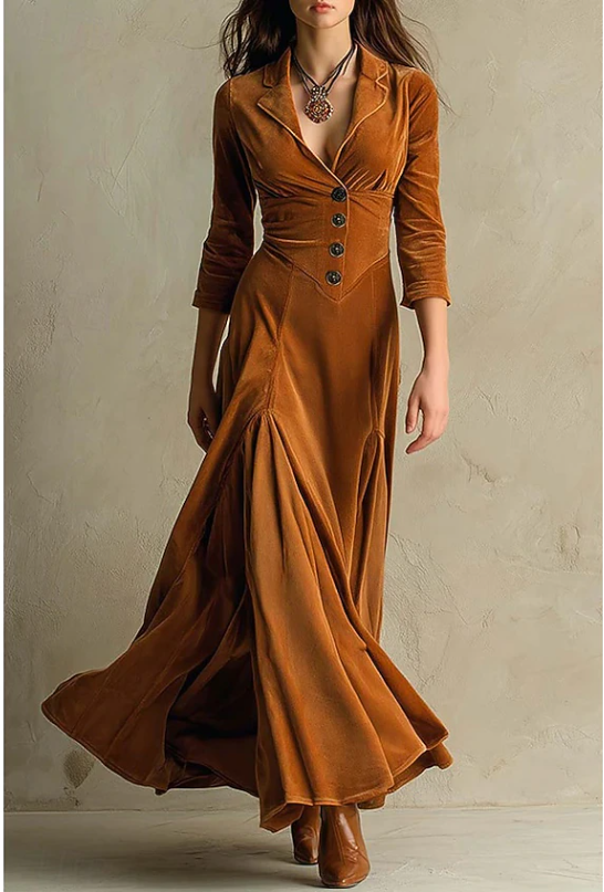 Aurora | Elegant V-Neck Maxi Dress