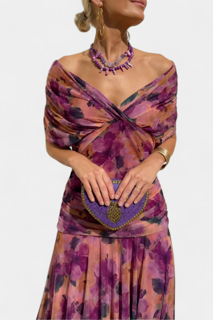 Lucasta | Elegant Off-Shoulder Dress