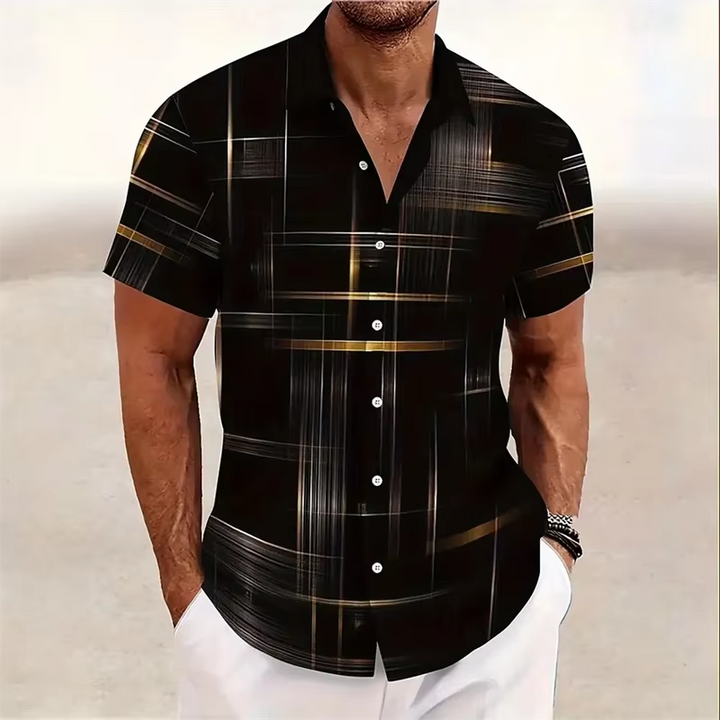 Gregory | Modern Patterned Short-Sleeve Shirt