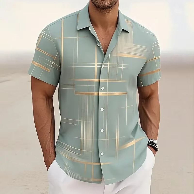 Gregory | Modern Patterned Short-Sleeve Shirt