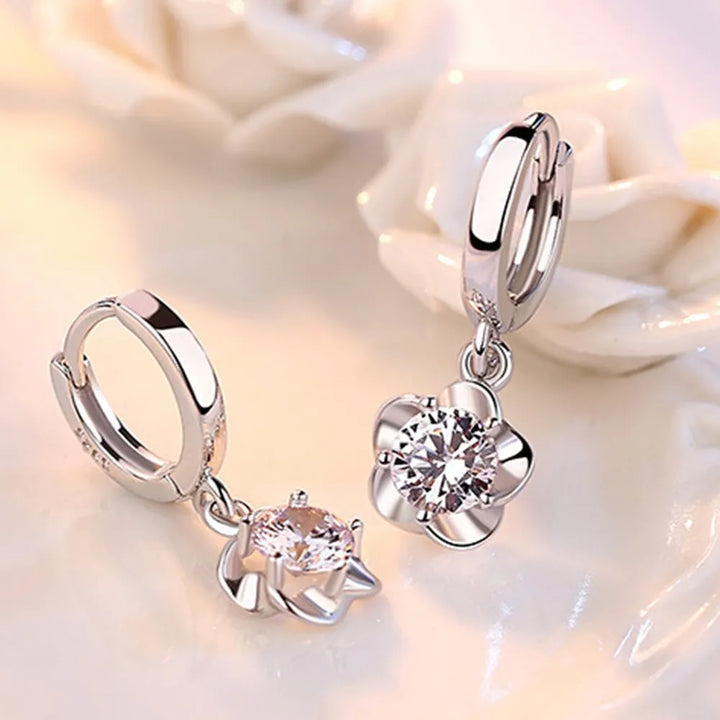 Miriam | Sparkling Floral Drop Earrings