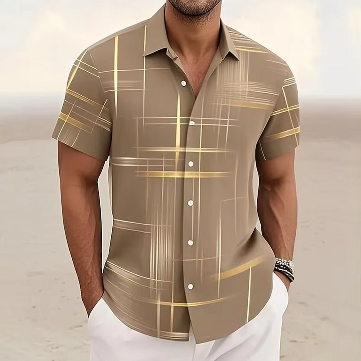 Gregory | Modern Patterned Short-Sleeve Shirt