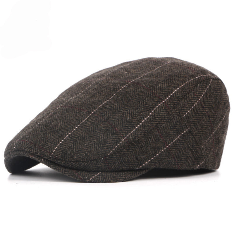 Edward | Heritage Pinstripe Stitch Flat Cap