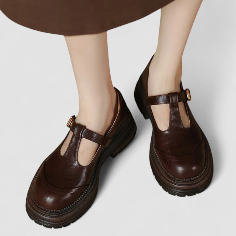 Beth | Classic Chunky T-Bar Mary Jane Shoes