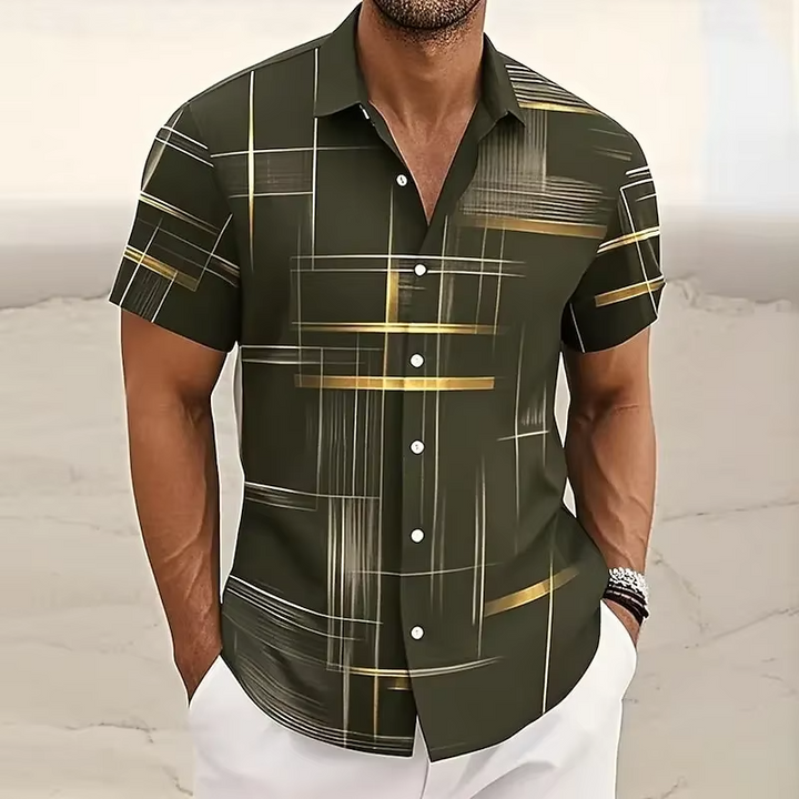 Gregory | Modern Patterned Short-Sleeve Shirt