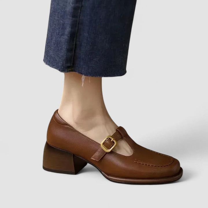 Elizabeth | Classic Buckle Mary Jane Loafers