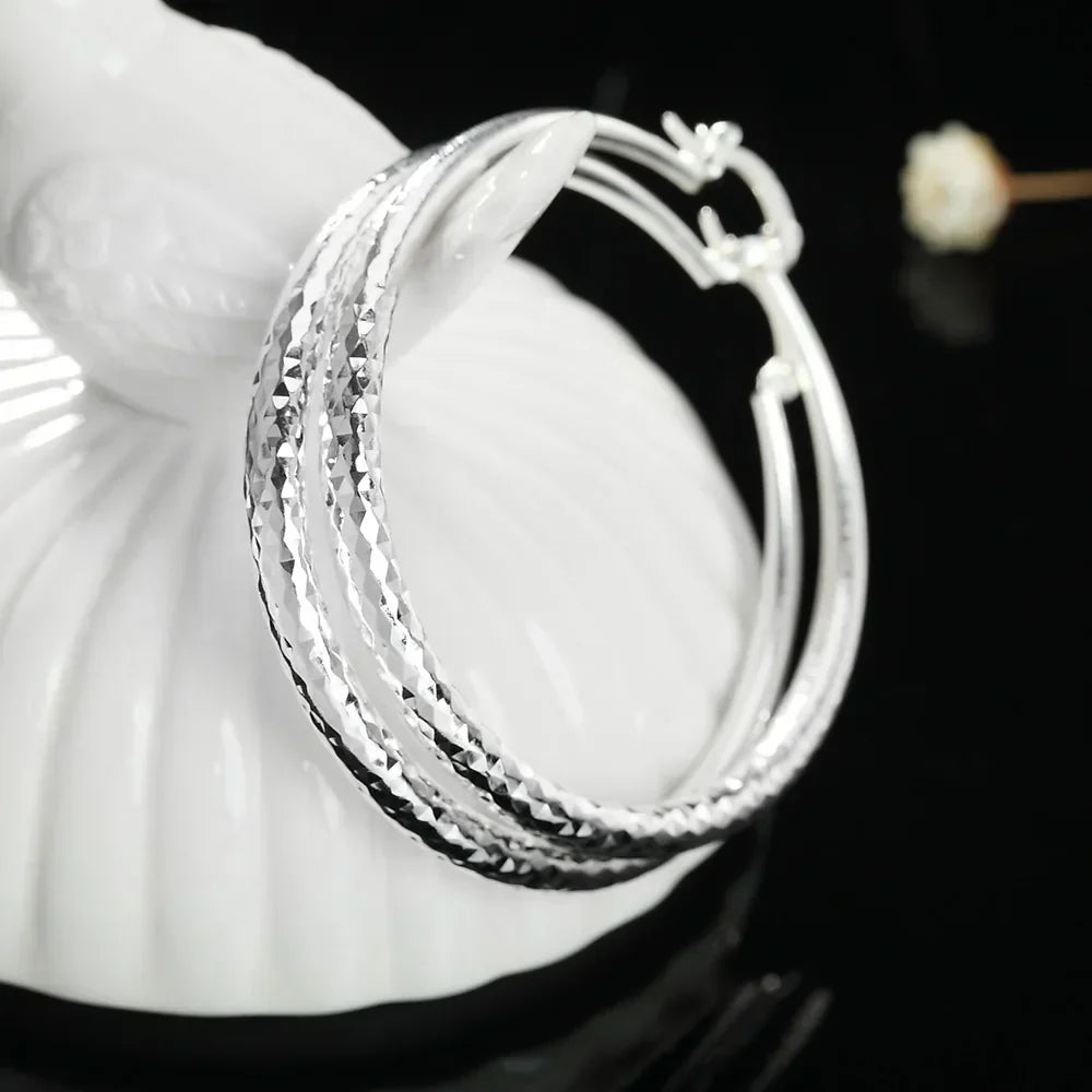 Renata | Textured Statement Hoop Earrings