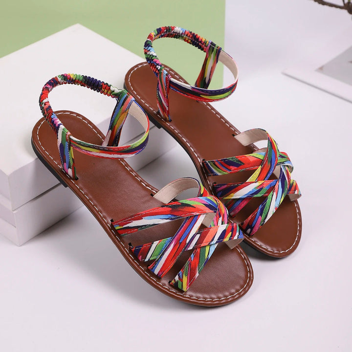 Soraia | Colourful Cross-Strap Comfort Sandals