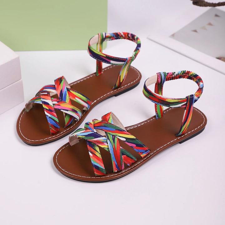 Soraia | Colourful Cross-Strap Comfort Sandals