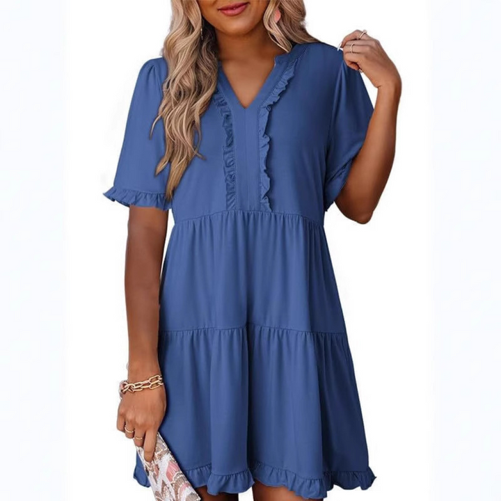 Evangeline | Casual V-Neck Mini Dress