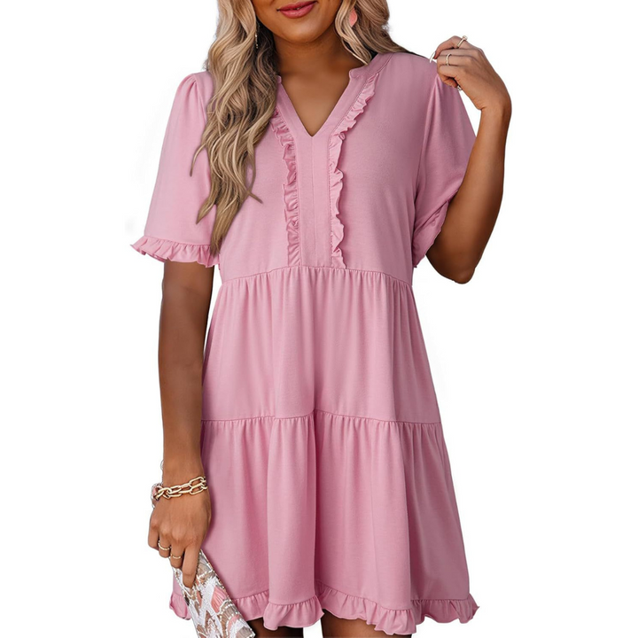 Evangeline | Casual V-Neck Mini Dress