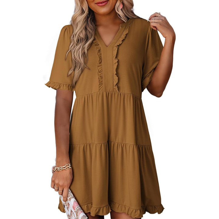Evangeline | Casual V-Neck Mini Dress