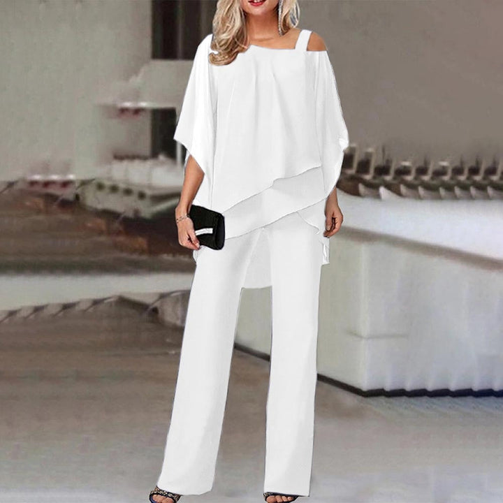 Jessie | Elegant Draped Two-Piece Wide-Leg Set