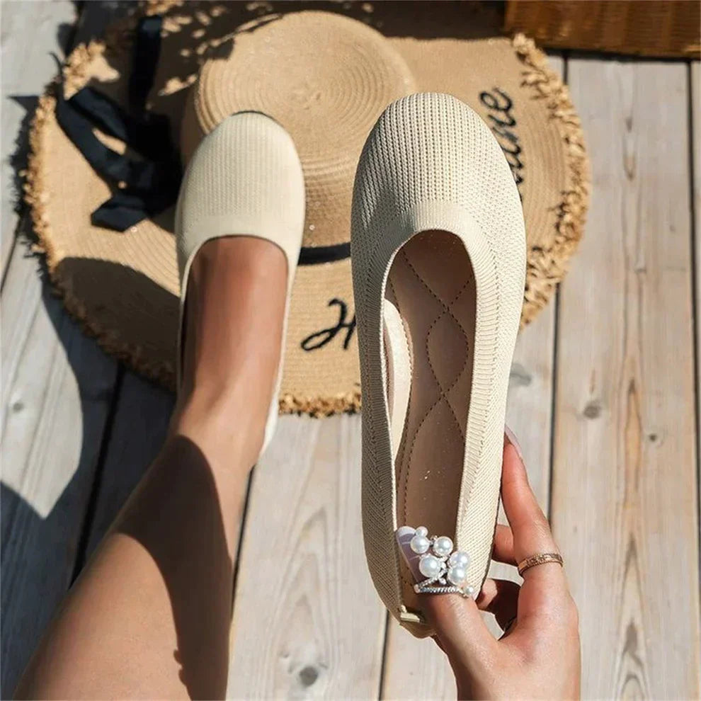 Lina | Classic Woven Slip-On Flats