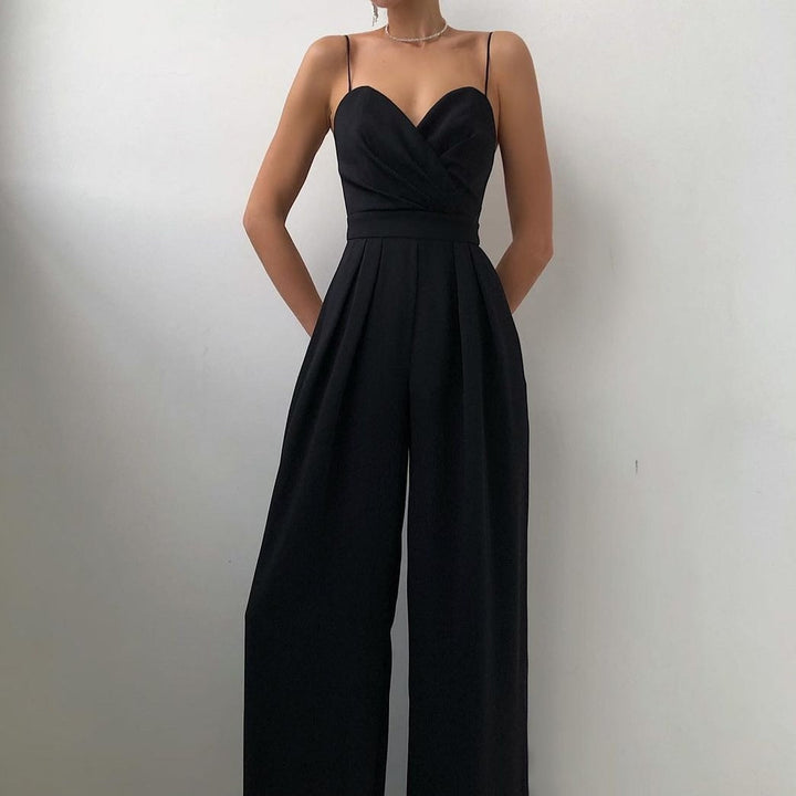 Leanne | Elegant Strapless Evening Jumpsuit
