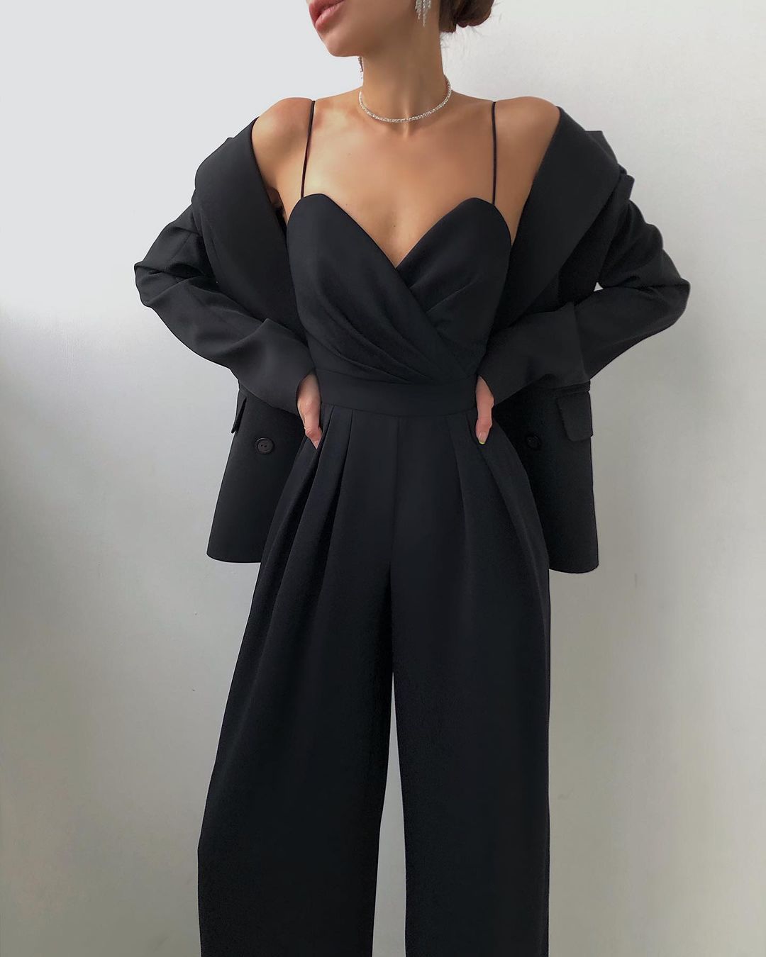 Leanne | Elegant Strapless Evening Jumpsuit