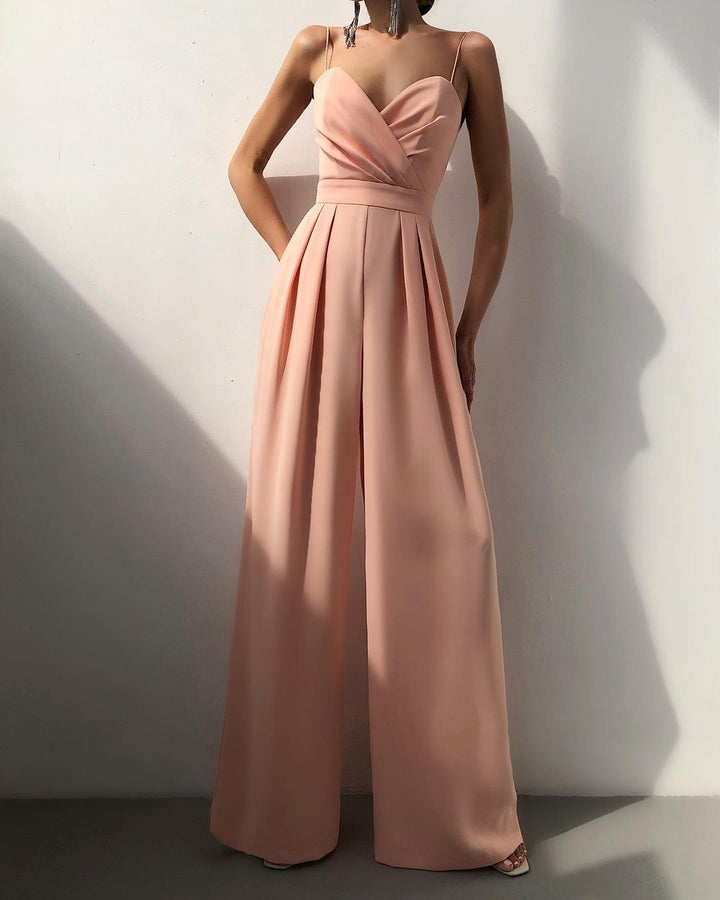Leanne | Elegant Strapless Evening Jumpsuit
