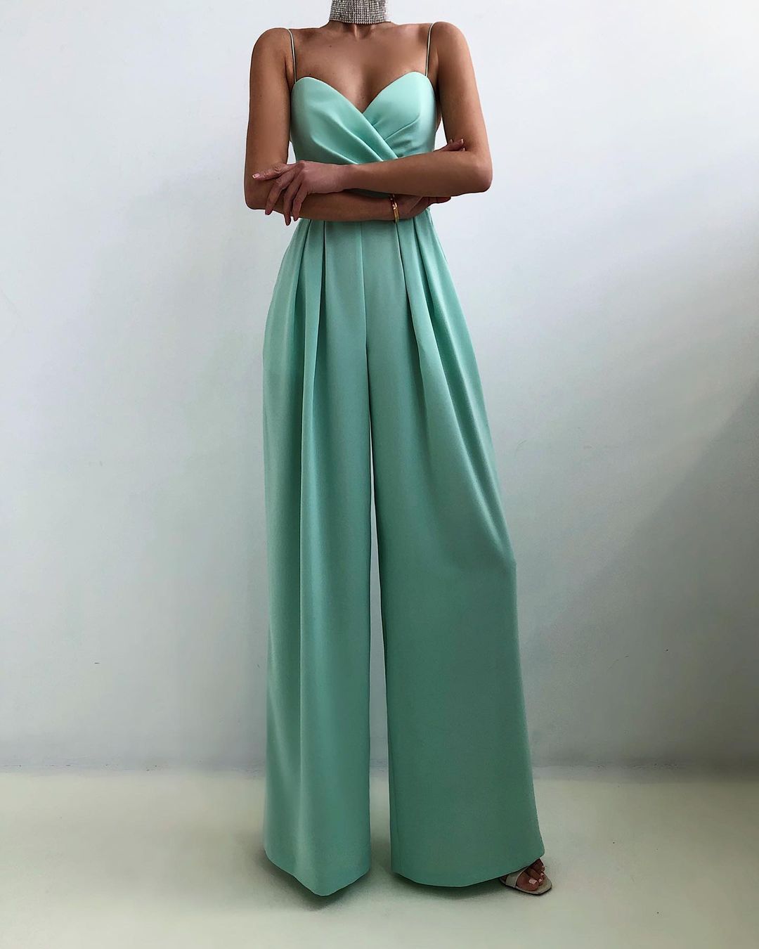Leanne | Elegant Strapless Evening Jumpsuit